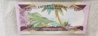 East Caribbean States/St.  Lucia Pick 2412 ND 1988 - 93 $20 Dollars 