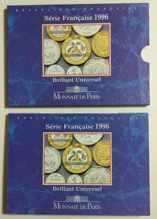 France 1996 Coin Set,  Paris (include Rare 1 Franc Coin)
