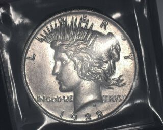 1922 - D Peace Dollar 90 Silver $1 Extra Fine,  Brilliant Details