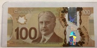 Very low & Binary serial number on 2011 Canadian $100 Banknote 2