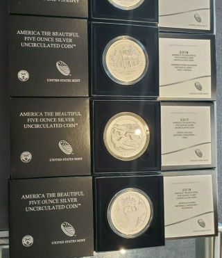 Complete Set 2010 P - 2018 P 5 oz America The ATB OGP 45 Coins 225 Oz. 4