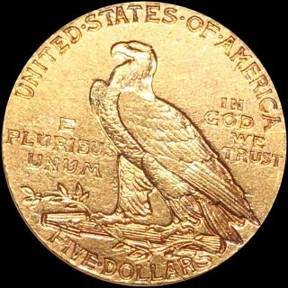 1916 - S $5 Gold Half Eagle NEAR UNCIRCULATED Indian Head Collectible Coin no res 2