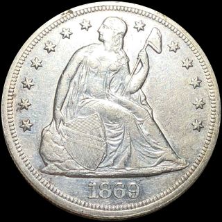 1869 Seated Liberty Dollar Nearly Uncirculated High End Silver Philly Ms Bu Coin