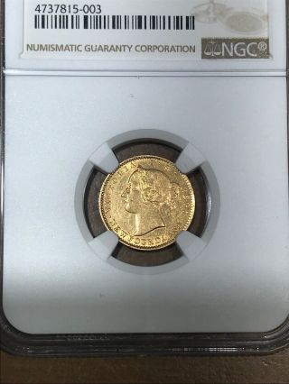 1882 - H Newfoundland Two Dollar Gold Au Ngc Low Mintage
