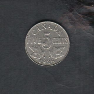 1926 Far 6 Canada Nickel 5 Cents