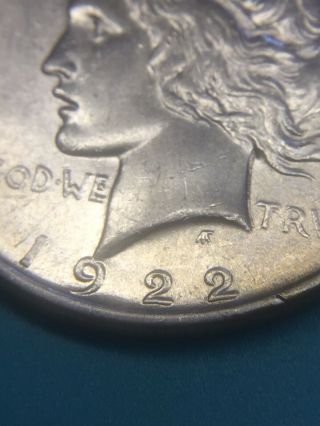 Early - 1922 - D - Peace Silver Dollar - 90 Us Coin 848