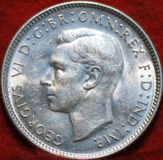 Uncirculated 1943 - D Australia 6 Pence Silver Foreign Coin