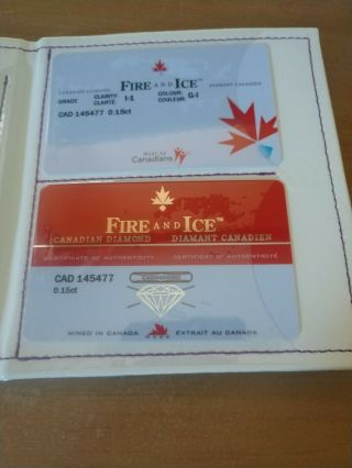 Pure Silver Coin with FIRE AND ICE™ Canadian diamond - Sparkle of the Heart - Mi 11