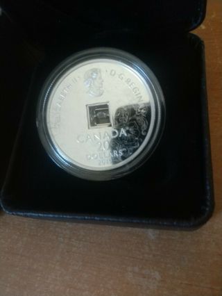 Pure Silver Coin with FIRE AND ICE™ Canadian diamond - Sparkle of the Heart - Mi 6