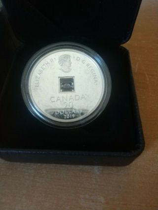 Pure Silver Coin with FIRE AND ICE™ Canadian diamond - Sparkle of the Heart - Mi 7