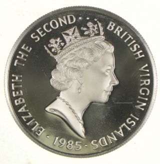 1985 British Virgin Islands 20 Dollars - World Silver Coin - 19.  7g 626