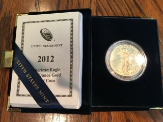 2012 - W United States American Eagle Gold Proof $50 Gold Proof Coin