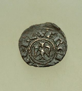 Italy Kingdom Of Sicily Frederick Ii 1197 - 1250 Ad.  Billon Denar 16mm Eagle Star