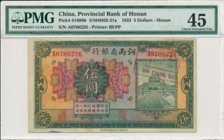 Provincial Bank Of Honan China $5 1923 Prefix A S/no 0x06226 Pmg 45