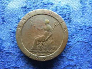 Uk 1 Penny 1797,  Km618 Corroded