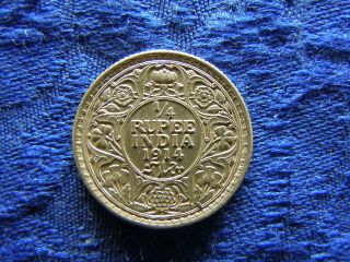 India British 1/4 Rupee 1914b,  Km518 Xf