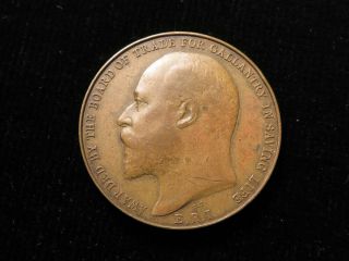 British Board Of Trade Edward Vii Lifesaving Gallantry Medal Bronze D.  32mm
