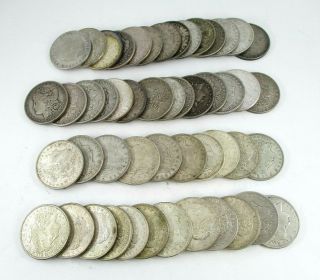 50 U.  S.  Morgan Silver $1 Dollar Coins 1878 - 1921 (not All Dates) Very Good - Unc