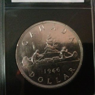 1946 King George VI Canada Silver Dollar 4