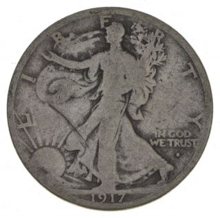 Key Date - 1917 - S Obverse Walking Liberty Silver Half Dollar 458