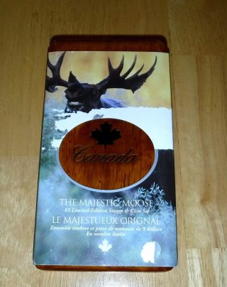 2004 The Majestic Moose $5 Coin And Stamp Set