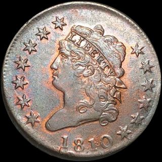 1810 Classic Head Large Cent Lightly Circulated Philadelphia High End Copper Nr