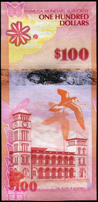 BERMUDA 100 DOLLARS 2009 P 62 LOW PREFIX UNC - AT EBAY 2