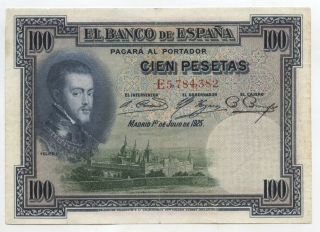 El Banco De Espana 1928 Currency Note 100 Cien Pesetas Spain Spanish - Bc472