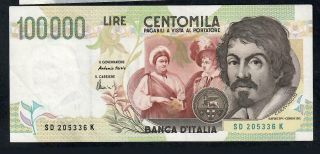 100000 Lire From Italy 1994 Vf