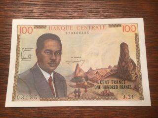 Exceptionnel Cameroun Pick 10 - 100 Francs 1962 Unc