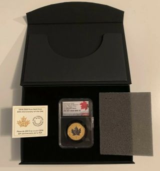 2018 Canada G$200 Silver Maple Leaf 30th Anniv.  Platinum Incused Maple Rp70rf