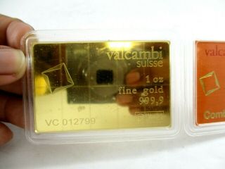 Valcambi Suisse CombiBar 1 oz 9999 Fine Gold Bar in Package 3