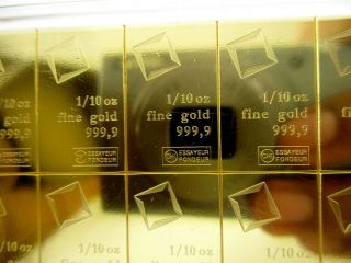 Valcambi Suisse CombiBar 1 oz 9999 Fine Gold Bar in Package 4