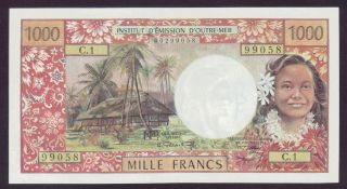 1969 Tahiti 1,  000 Francs Au P.  26