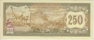 Netherlands Antilles Banknote P13 - 5799 250 Gulden 1962,  Ef,