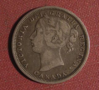1858 Canada 20 Cent Piece - One Year Type,  Low Mintage,  Scarce Coin