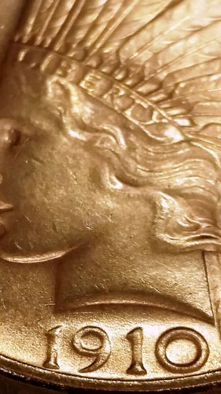 1910 Indian Head Eagle US American $10 Ten Dollar Gold Coin 2