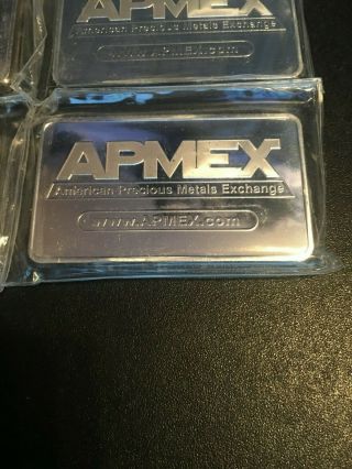 10 oz Apmex Silver Bars - (100 oz Total).  999 fine 6