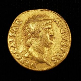 54 - 68 Ad Rome 1 Aureus Gold Nero Augustus Augusta 18mm Collector Coin 5roma6830