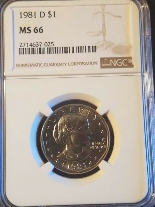 1981 D Susan B Anthony,  Ngc Certified Ms 66   025