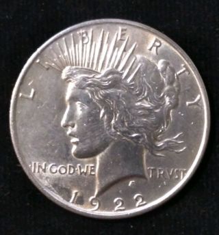 1922 Silver Peace Dollar Uncertified Ungraded