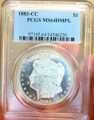 1883 Cc Ms64 Dmpl Ultra Pl Deep Glass Mirrors Gorgeous Morgan Silver Dollar