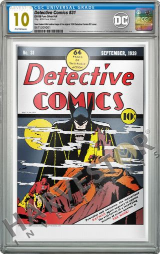 2019 Dc Comics - Detective Comics 31 - Premium Silver Foil - Cgc 10 Gem Fr