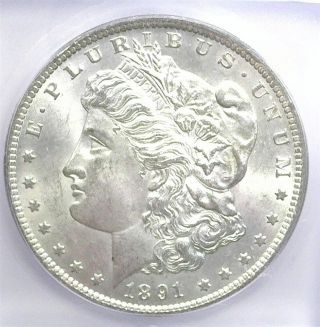 1891 - Cc Morgan Silver Dollar - Vam 3,  Top 100 - Icg Ms64 Valued At $1,  450