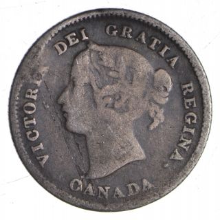 1875 Canada 5 Cents - World Silver Coin 047