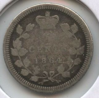 1864 Brunswick Canada Coin - 5 Cents - Queen Victoria Bc426