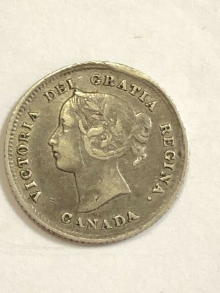 Canada 1875,  5 Cents,  Small Date