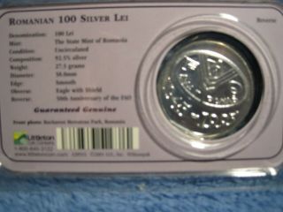 Romania 1995 100 Lei,  50 years of FAO,  in Littleton Coin Company packaging 2