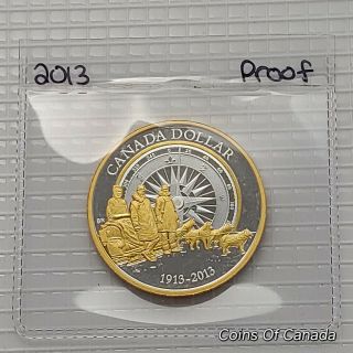 2013 Canada Silver,  Gold Dollar Proof - Canadian Arctic Expedition Coinsofcanada