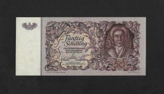Unc 50 Schillings 1951 Austria